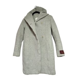 Arirtzia Wilfred Hooded Gray Wool & Cashmere Coat